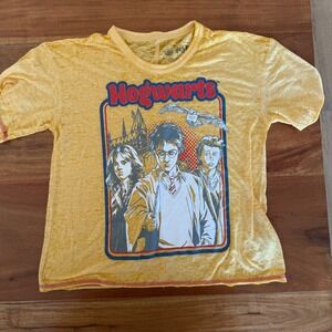 Wizarding World Harry Potter Graphic Women's Yellow Short Sleeve T-Shirt Size S